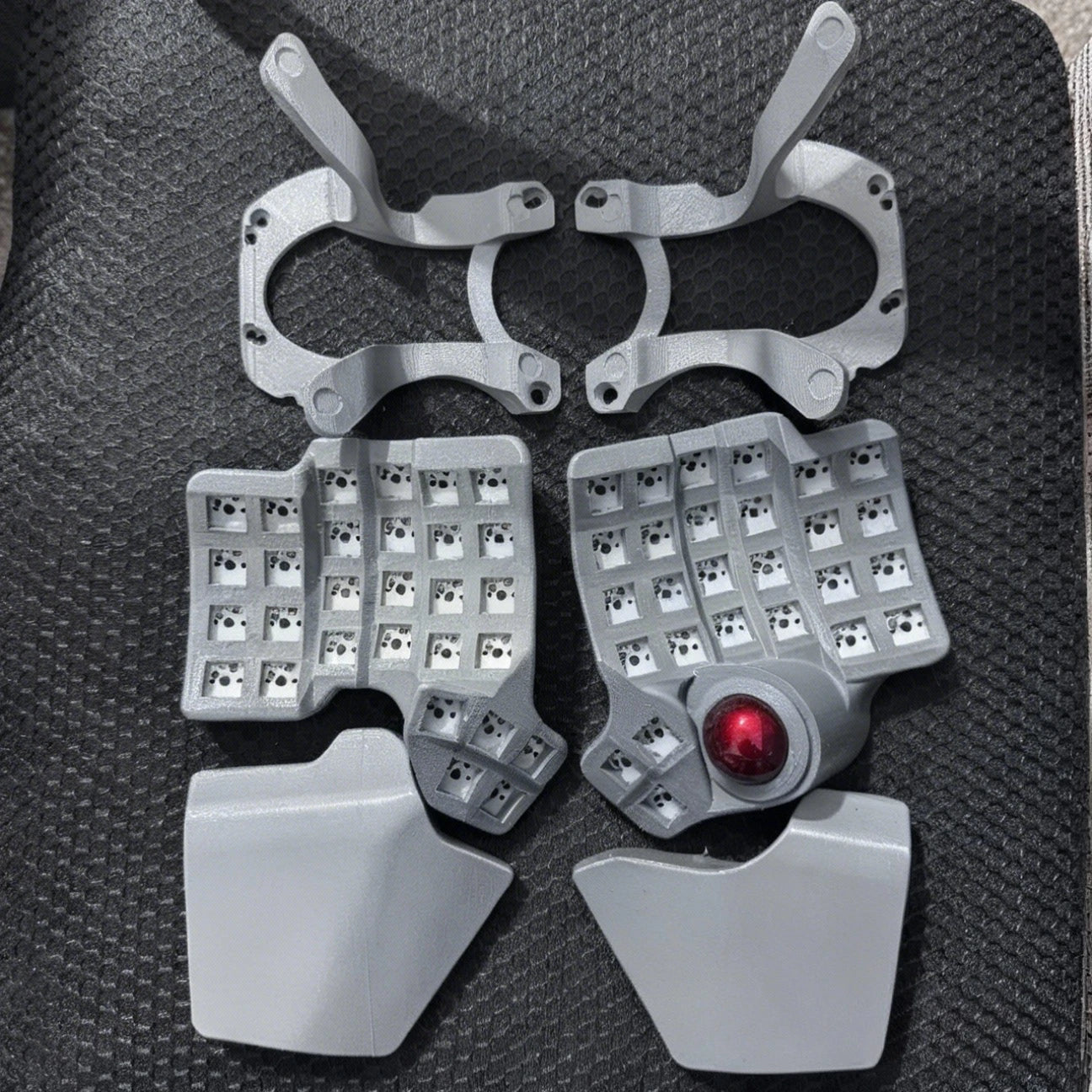 Charybdis Split Keyboard Kit 4x6 Custom Wired/Wireless Hotswap Mechanical Keyboard with Plam Rest/stand/Trackball Game Accessory