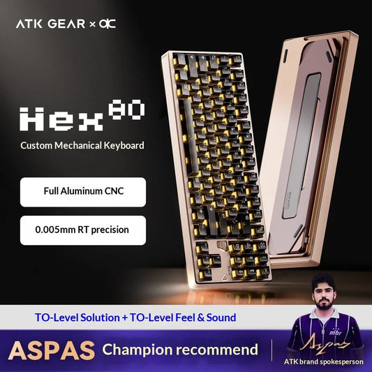 ATK × QK Joint Hex80 Magnetic Axis Keyboard Gaming Desktop Computer Mechanical Keyboard Fearless Contract