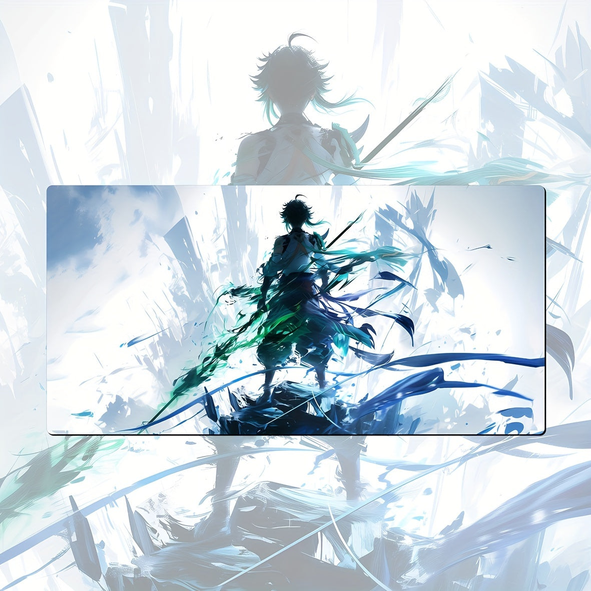 Anime-Themed Non-Slip Rubber Mouse Pad For Gaming And Office Use, Rectangular Desk Mat