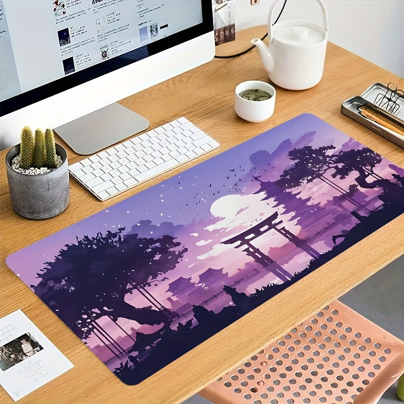 Oversized Gaming Mouse Pad - Non-slip Rubber Base, Large Extended Pad for Office And Study, Made Of Natural Rubber Material, 15.7*31.5 Inches - Perfect for Gamers And Professionals, Ergonomic Design.