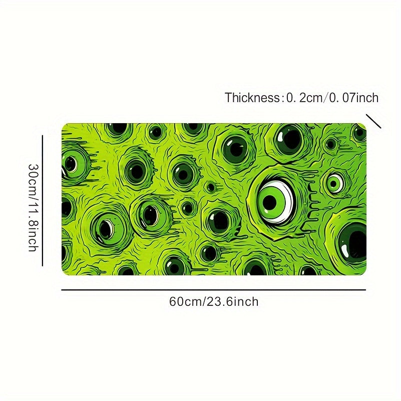 Green Eyes Pattern Waterproof Mouse Pad, Desktop Pad, Large Game Mouse Pad, E-Sports Office Keyboard Pad, Non-slip Mouse Pad