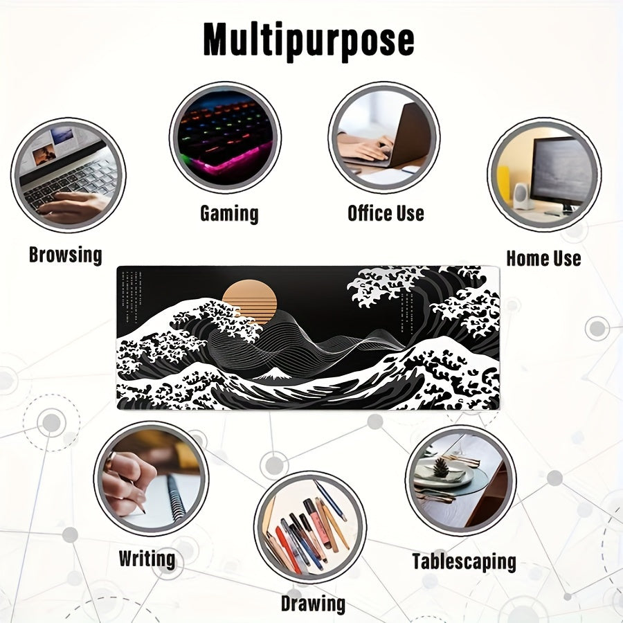 Mousepad | Black Waves | Extended Large Gaming Mouse Pad