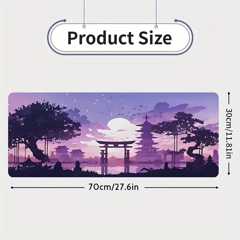 Oversized Gaming Mouse Pad - Non-slip Rubber Base, Large Extended Pad for Office And Study, Made Of Natural Rubber Material, 15.7*31.5 Inches - Perfect for Gamers And Professionals, Ergonomic Design.