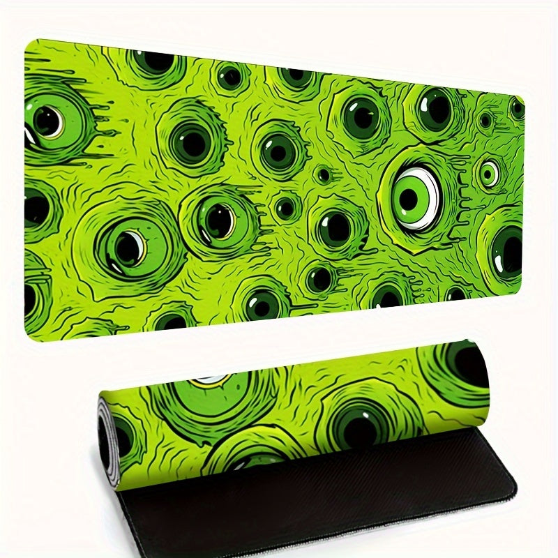 Green Eyes Pattern Waterproof Mouse Pad, Desktop Pad, Large Game Mouse Pad, E-Sports Office Keyboard Pad, Non-slip Mouse Pad