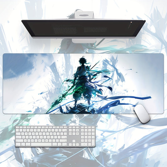 Anime-Themed Non-Slip Rubber Mouse Pad For Gaming And Office Use, Rectangular Desk Mat