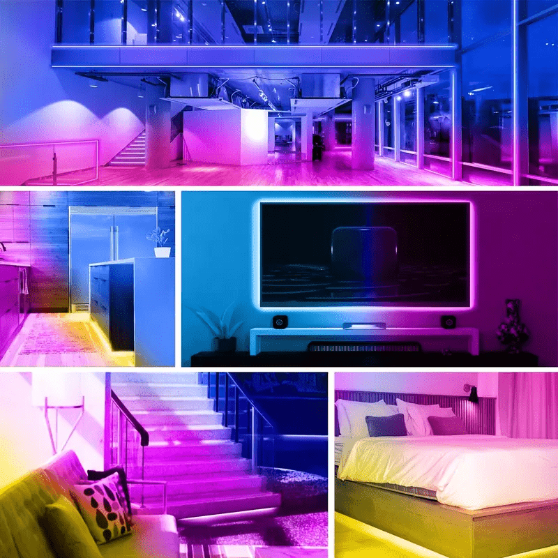 787.4inch Music Sync LED Strip Lights with Remote & App Control - USB Powered, Multi-Color Changing for Bedroom, Gaming Room, TV Ambiance, Gaming Lights for Bedroom