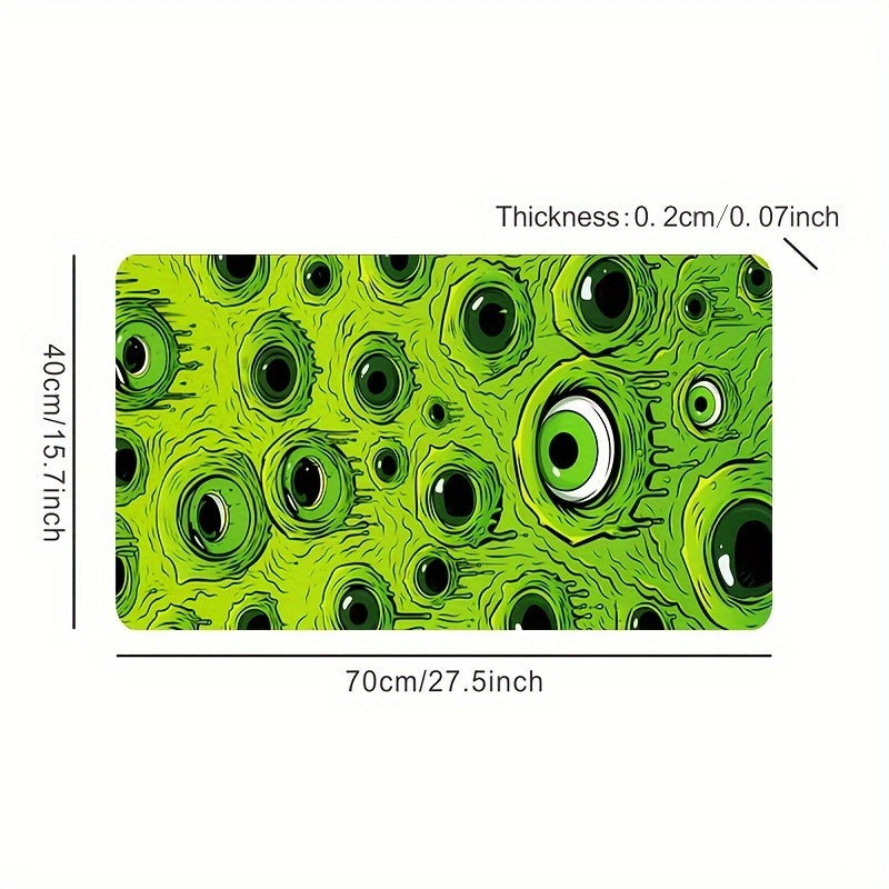 Green Eyes Pattern Waterproof Mouse Pad, Desktop Pad, Large Game Mouse Pad, E-Sports Office Keyboard Pad, Non-slip Mouse Pad