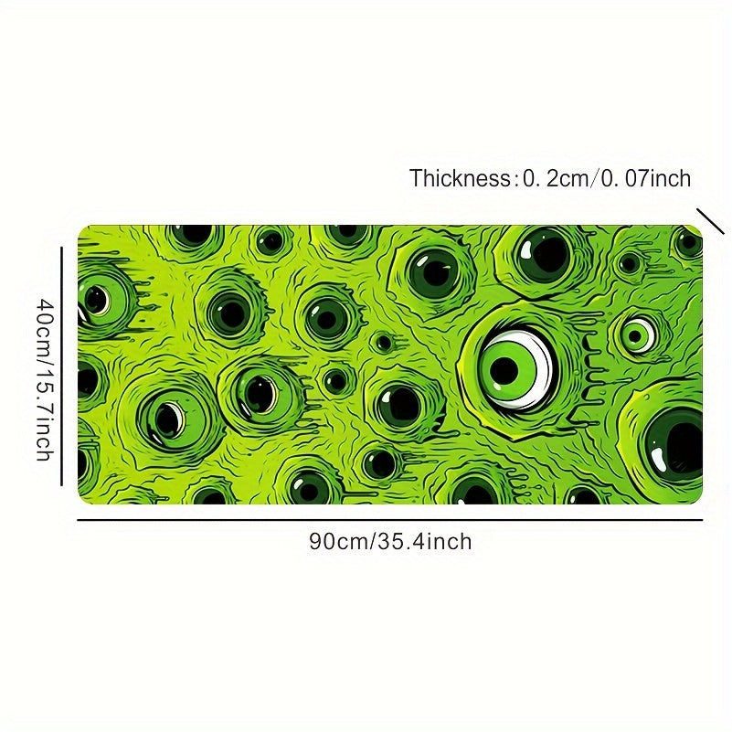 Green Eyes Pattern Waterproof Mouse Pad, Desktop Pad, Large Game Mouse Pad, E-Sports Office Keyboard Pad, Non-slip Mouse Pad